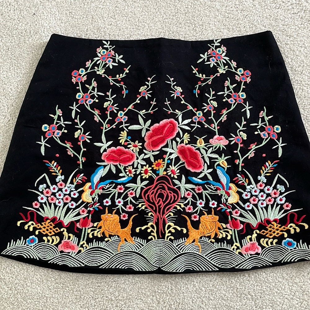 Patterned Mini Skirt